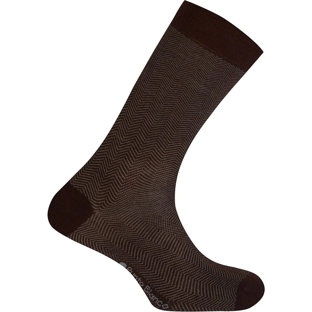 Calcetines de hombre de lana de espiga en color granate - Punto Blanco - FashionsVida