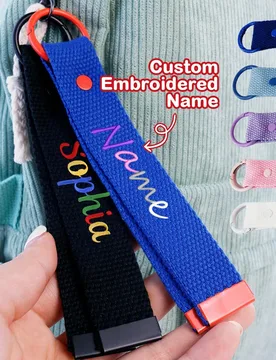 Llavero personalizado con nombre bordado, colgante de bolso de estética minimalista con diseño de icono, colgante de viaje lindo para decoración de - Shein - FashionsVida
