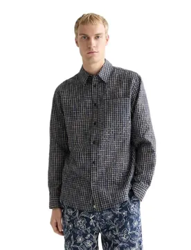 Camicia A Maniche Lunghe 18309 Relaxed Fit Meteorite Check L
