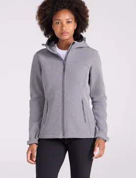 Exodus Womens Water Resistant Softshell Jacket - Grey - Grey - Size: 6 - Mountain Warehouse - FashionsVida