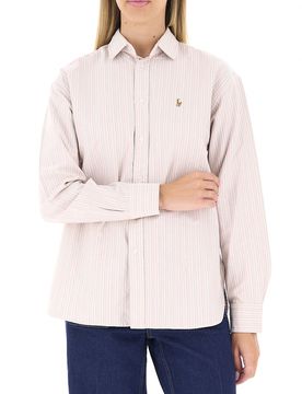 Camicia a righe POLO ROSA CHIARO S