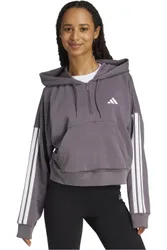 Essentials 3-stripes sudadera mujer Gris (S)