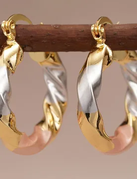 HIBRIDE New Gentle Twisted Fashion Design Earring Jewelry Women Dress for Festival Wedding Party Prom Travel Gift E315 - Aliexpress - FashionsVida