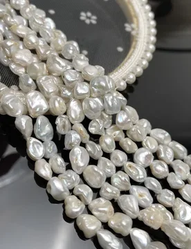 –9mm Baroque Natural Freshwater Pearls Irregular Silver-colored Beads for Jewelry Making DIY Necklaces Bracelets Accessories - Aliexpress - FashionsVida