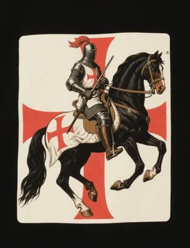 Knight on Horseback Knights Templar Art Printed T-Shirt. Summer Cotton Short Sleeve O-Neck Mens T Shirt New S-3XL - Aliexpress - FashionsVida