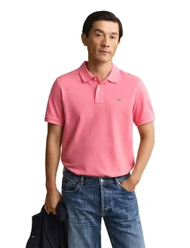 Polo A Maniche Corte Reg Shield Rose Pink S