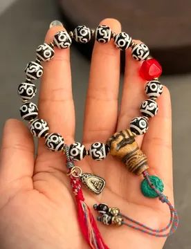 Natural Agate Lotus Master Dharma Dzi Bead Bracelet Lucite Returned Bone Corpse Pendant Accessories Literature Strings - Aliexpress - FashionsVida