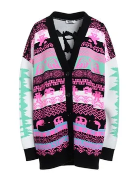 Strickjacke Damen Fuchsia M Damen - NERVURE - FashionsVida