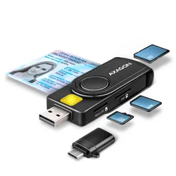 Lecteur De Cartes Usb-c Cre-smp2a Black One Size unisex