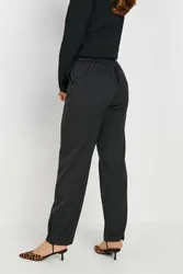 Women's Tall Pleated Barrel Leg Trousers in Black Size: 18XL - Black - Size: 18XL