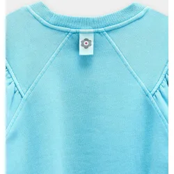 Sudadera de mujer 100% algodón lisa con cuello redondo