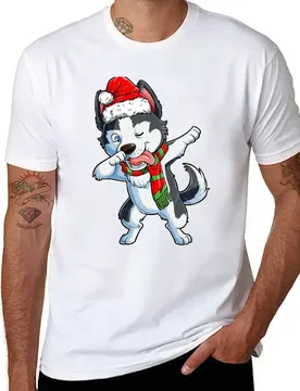 Dabbing Siberian Husky Santa T Shirt Christmas kids Gifts T-Shirt man t shirt heavy cotton g man t shirts for men T-Shirt - Aliexpress - FashionsVida