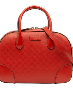 Diamante Bright Leather Satchel - Gucci - FashionsVida