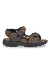 Sandali Marroni Con Strappi in Velcro 1015 40