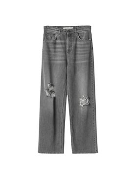 Jeans a palazzo con rotture Donna vita bassa