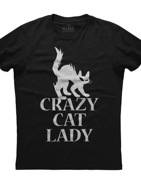 Crazy Cat Lady. Funny Cat Graphic Phrase Printed T-Shirt. Summer Cotton O-Neck Short Sleeve Mens T Shirt New S-3XL - Aliexpress - FashionsVida