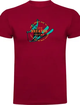 T-shirt à Manches Courtes Breathe Dark Red 2XL - Kruskis - FashionsVida