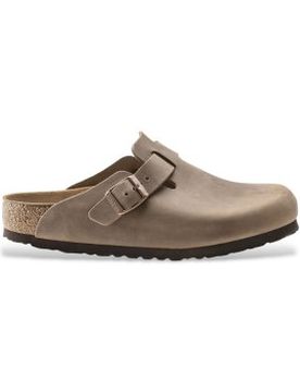 Para hombre. 960811 Zuecos de Piel Boston (Ajuste Regular) (40), Plano, Ninguno, Casual