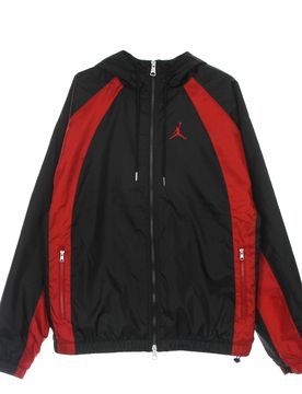 Giacca a Vento Uomo Essentials Woven Jacket Black/gym Red