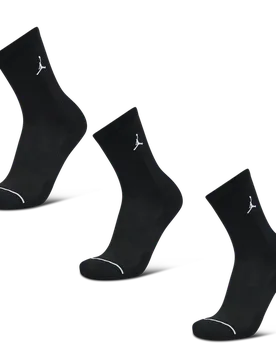 Everyday Max Crew 3 Pack Unisex Socken - Schwarz - Größe 43 - 46 Black 43 - 46 - Jordan - FashionsVida