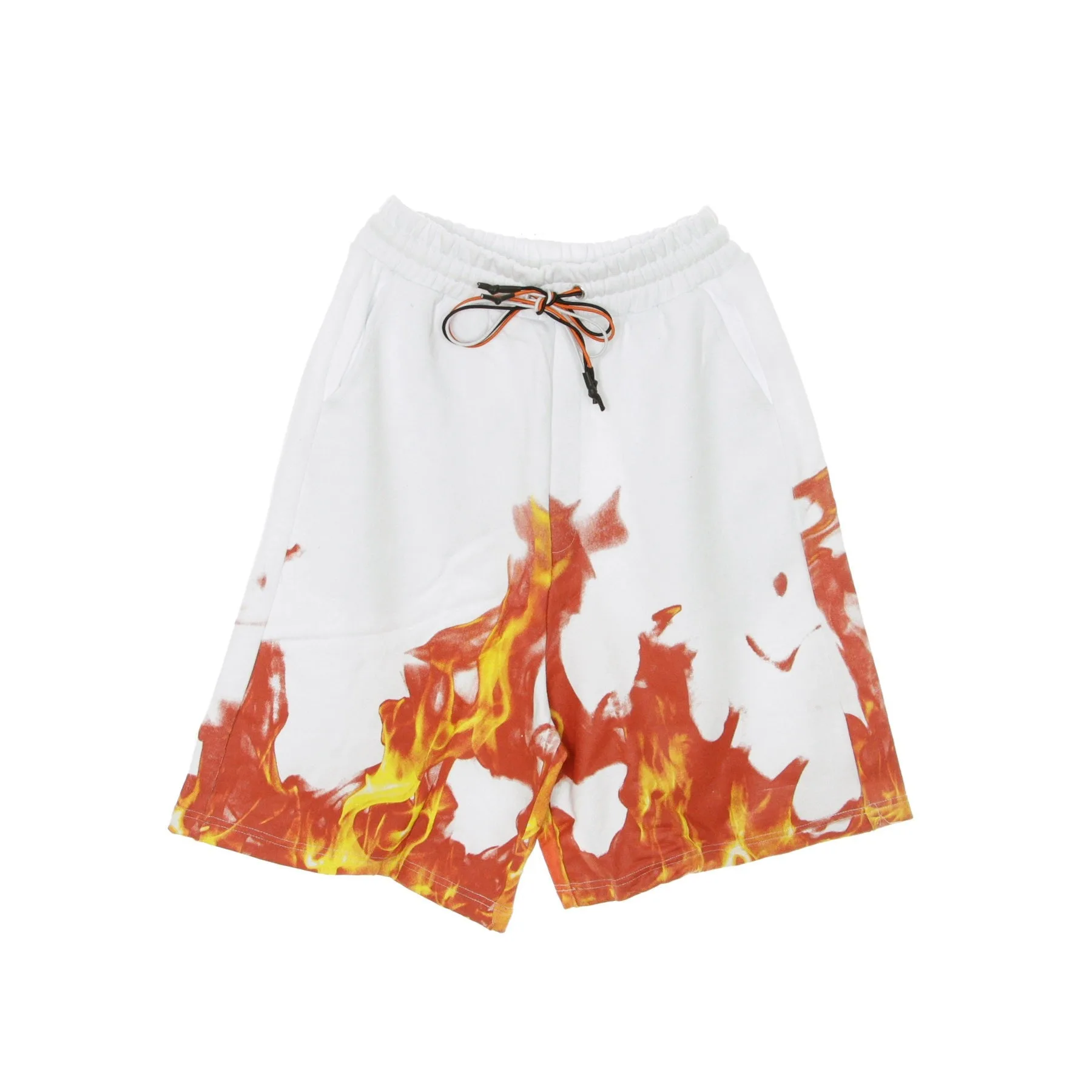 Pantalone Corto Tuta Uomo Flames White - IHS - FashionsVida