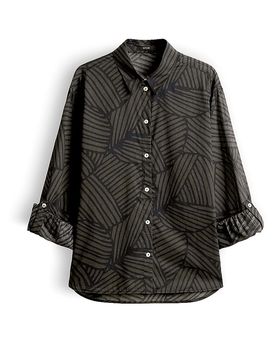 Blusa camisera FELORA BOTANICAL negro 36