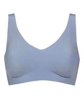 Women's Zero Feel Seamfree Bralette with Removable Pads Chambray S - Blue - Size: Small - Sloggi - FashionsVida