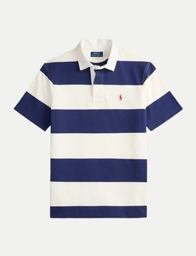 Polo Classic-Fit Rugby Poloshirt Blau S