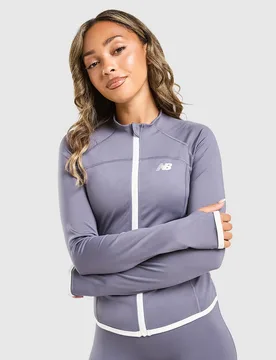 Accelerate Binding Full Zip Jacket - Damen, Blau - female - Size: XS - New Balance - FashionsVida