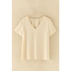 Blusa de mujer de manga corta y diseño twist