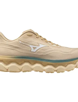Wave Horizon 9 Running Shoes Pale Khaki / White / Curds&Whey UK 9.5 Men - Mizuno - FashionsVida