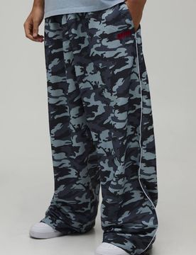 Herren Extreme Fallschirm Tarn Trainingshose Black Größe XS