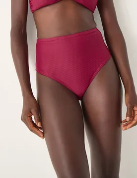 High Waisted Bikini Bottoms Burgundy female - Monsoon - FashionsVida