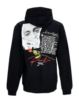 Felpa Cappuccio Uomo Lyrics Ii Hoodie X Tupac Black
