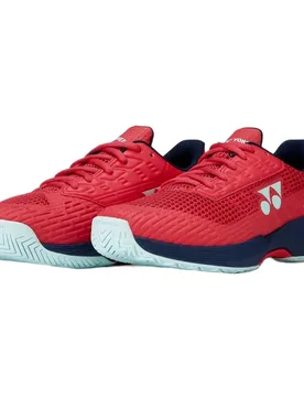 Power Cushion Ad Accel Clay Shoes Sunset Red UK 3.5 - Yonex - FashionsVida