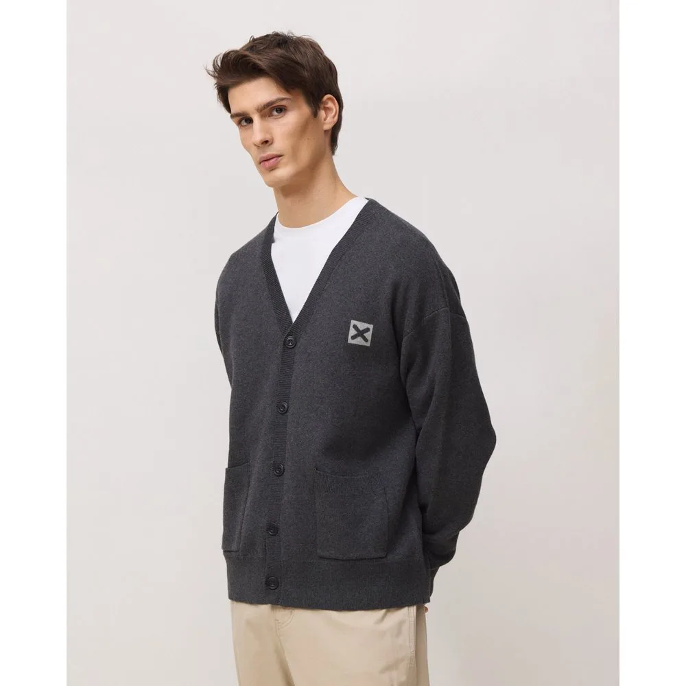 Cárdigan de hombre name dark grey - Blue Banana - FashionsVida
