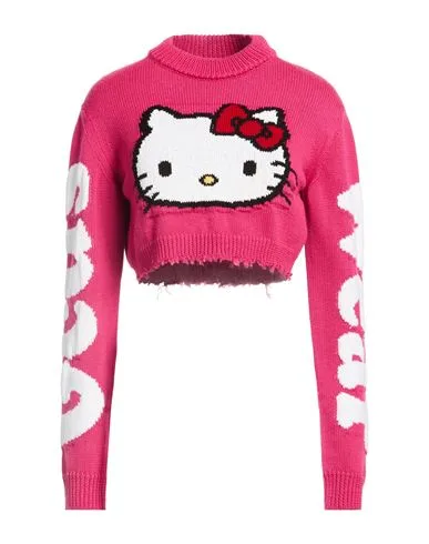 GCDS Pullover Damen Fuchsia S Damen - Gcds - FashionsVida