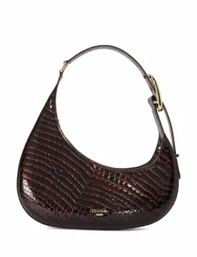 Assymetric Leather Shoulder Bag Bronze female - Dune london - FashionsVida
