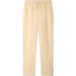 Pantalón de lino de hombre corte clásico elástico