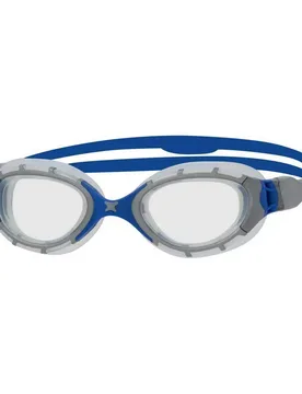 Predator Flex Swimming Goggles Grey Blue / Clear Regular Men,Women - Zoggs - FashionsVida