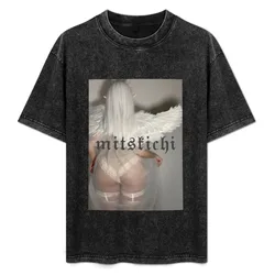 Mitskichi angel ver. T-Shirt Plus Size Basic Short Sleeve Top
