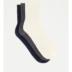Pack 3 calcetines cortos lisos hombre