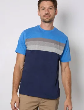 Men's Navy Detroit Stripe T-shirt Size: Small - Navy - Size: S - Debenhams - FashionsVida