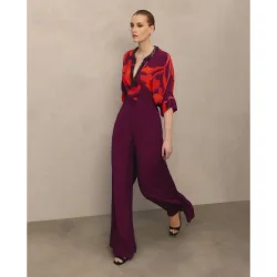 Pantalón de mujer ancho de gasa