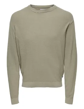 ONSTONY RLX 12 LS WAFFLE CREW KNIT male