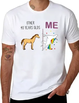 Other 40 Years Olds Me 40th Birthday Best Friend 40th Birthday Gift Unicorn Hello Forty T-Shirt anime tshirt T-Shirt - Aliexpress - FashionsVida