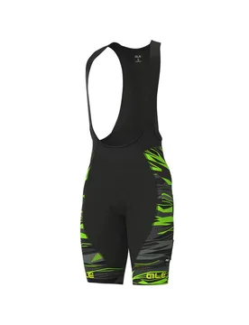 Pantaloncini ciclismo GRAPHICS PRR ROCK nero verde giallo fluo - ALE' - FashionsVida