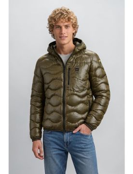 Para hombre. 26WBLUC03064 Chaqueta acolchada Wave oliva (S), Casual, Poliamida