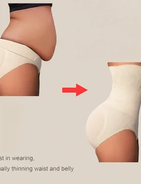 Pieza de bragas moldeadoras sin costuras de cintura alta, control de abdomen, entrenador de cintura, shorts moldeadores de Body, ropa interior para mu - Shein - FashionsVida