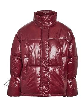 Winterjacke - NMALLIE SHINY PUFFER DD - XS bis XL - für Damen - Größe L - rot - Frauen - female